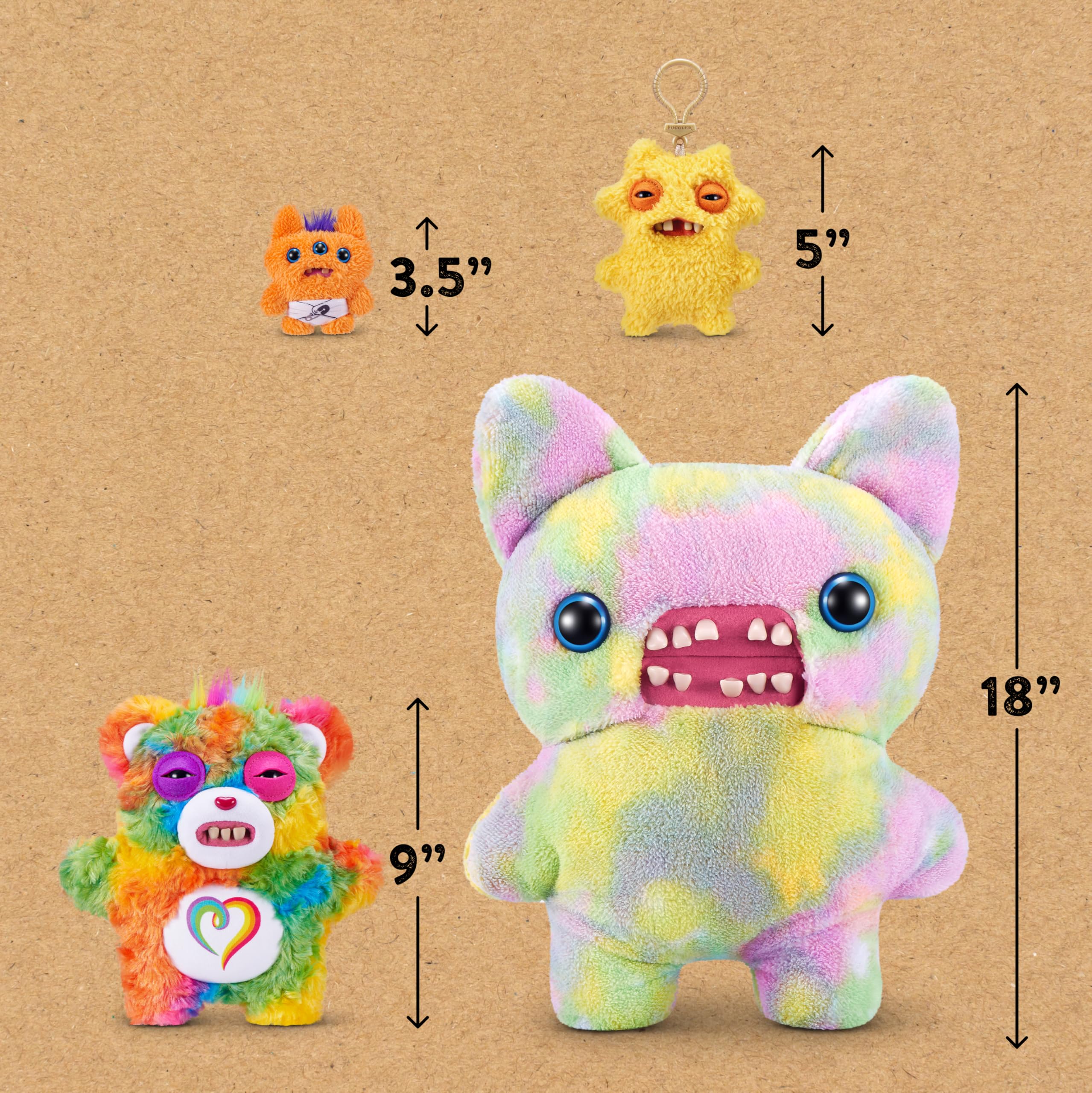 Fuggler Care Bears Togetherness Bear 9-Inch Plush – Funny Ugly Monster Stuffed Animal with Human-Like Teeth by ZURU