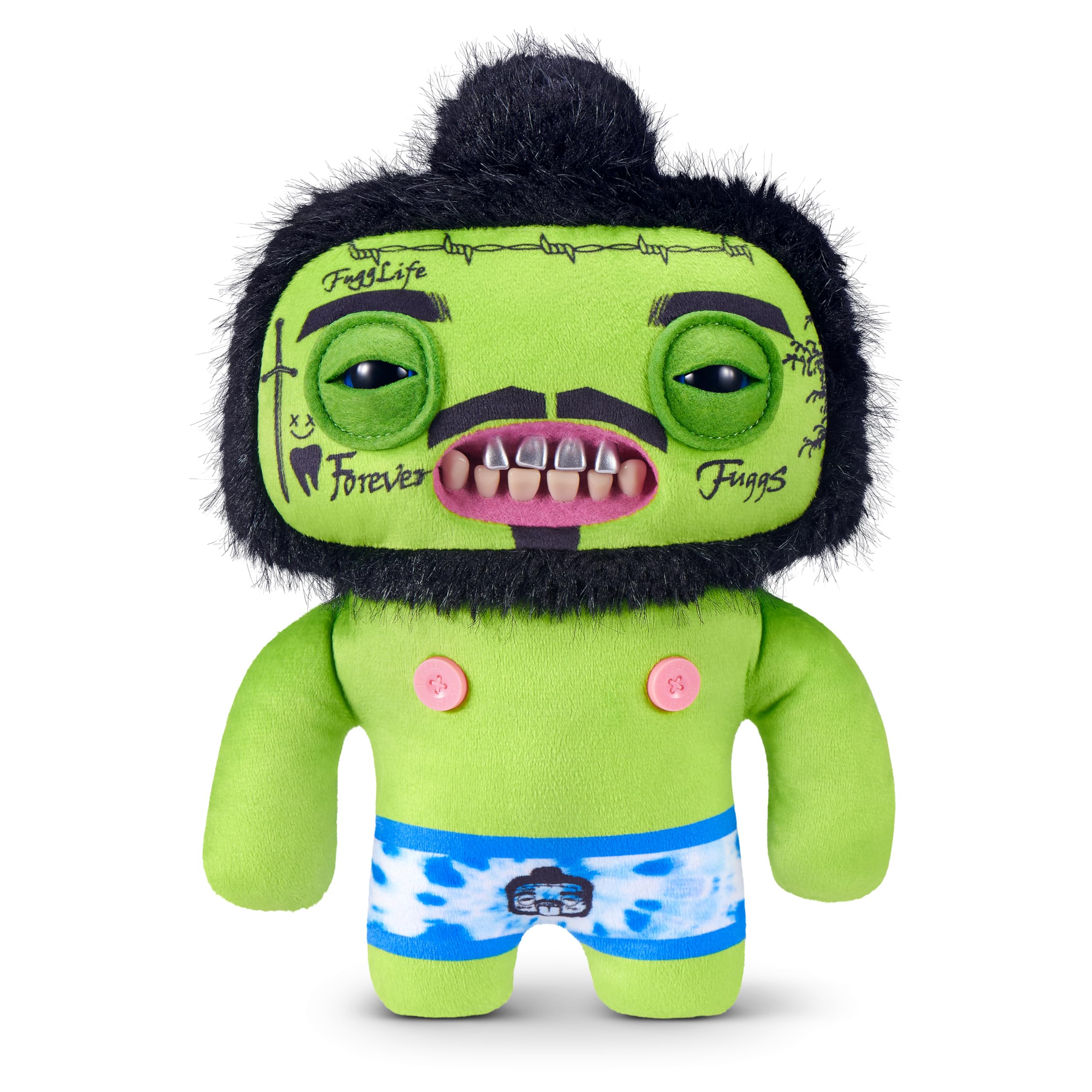 Fuggler Fugg Stars 9-Inch Plush Toy (Rhymer Mcslimer) – Funny Ugly Monster with Human Teeth by ZURU