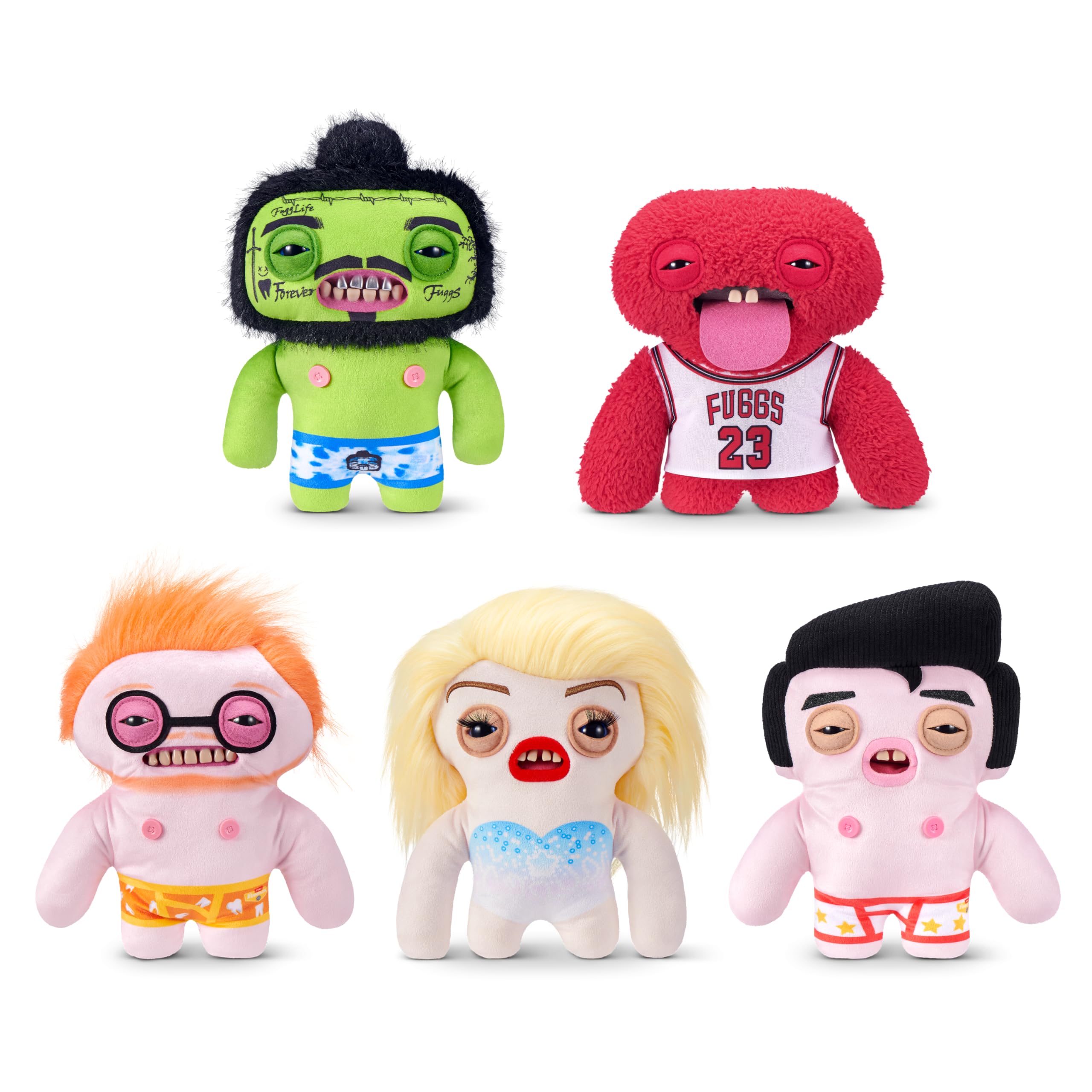 Fuggler Fugg Stars 9-Inch Plush Toy (Rhymer Mcslimer) – Funny Ugly Monster with Human Teeth by ZURU