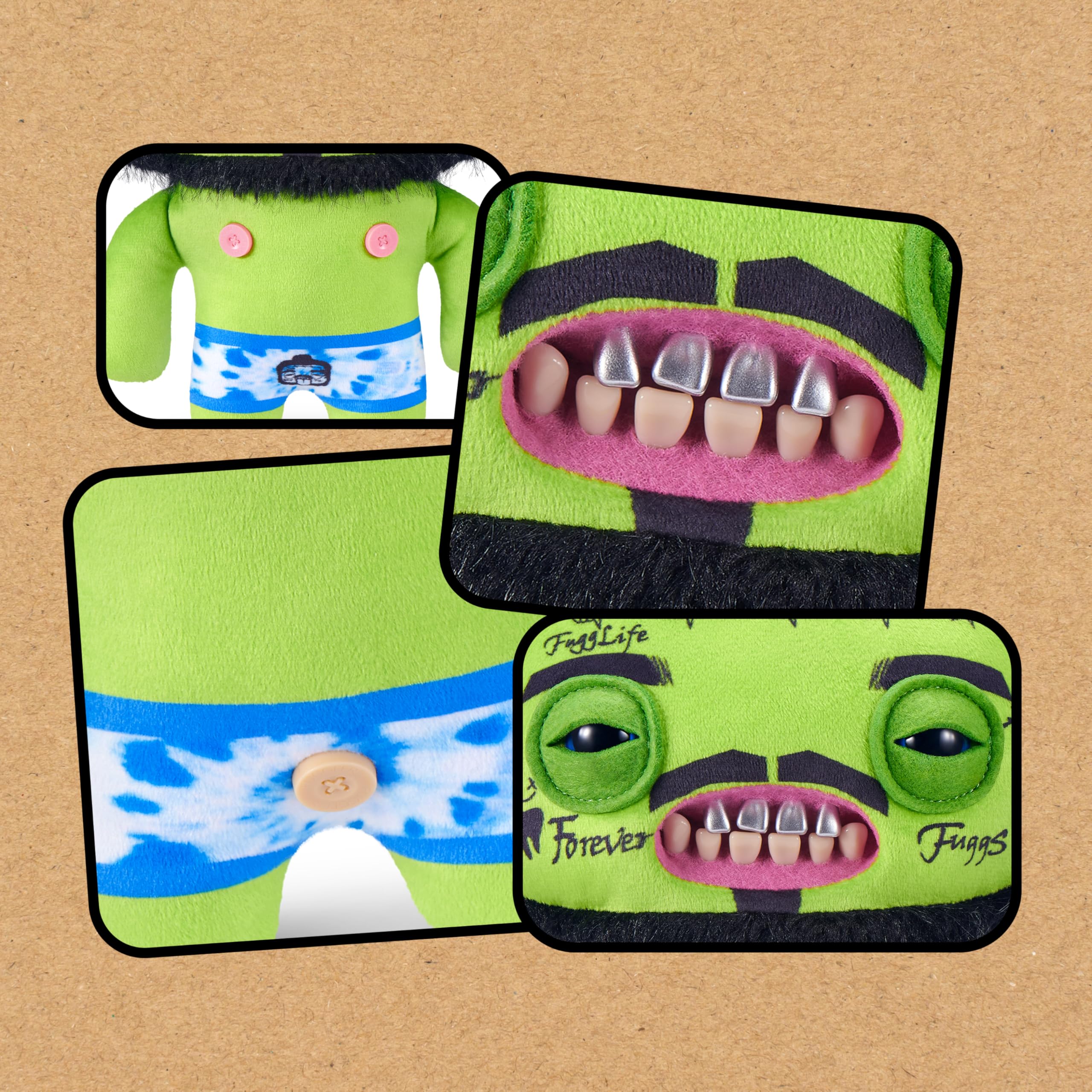 Fuggler Fugg Stars 9-Inch Plush Toy (Rhymer Mcslimer) – Funny Ugly Monster with Human Teeth by ZURU