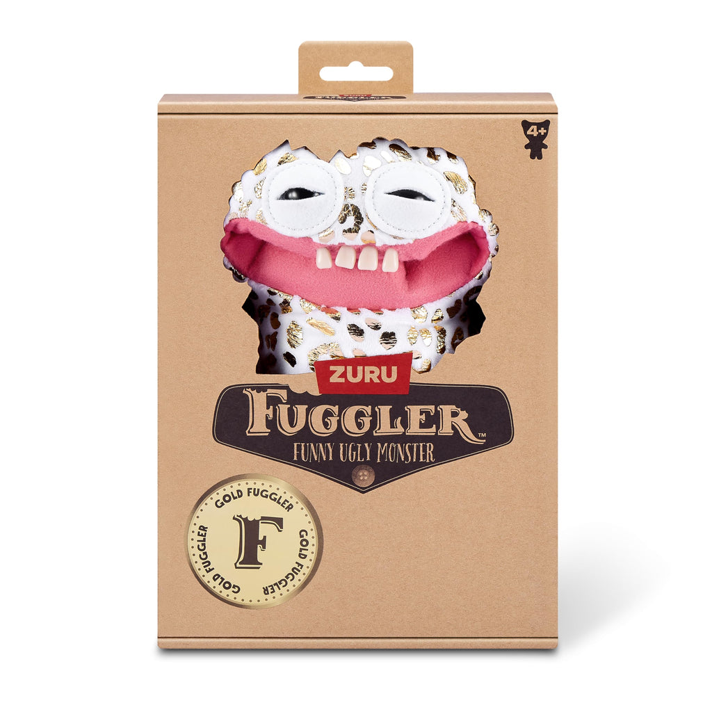 Fuggler Gold Fuggs (Grin Grin) - 9" Funny Ugly Monster Plush with Gold Foil Print