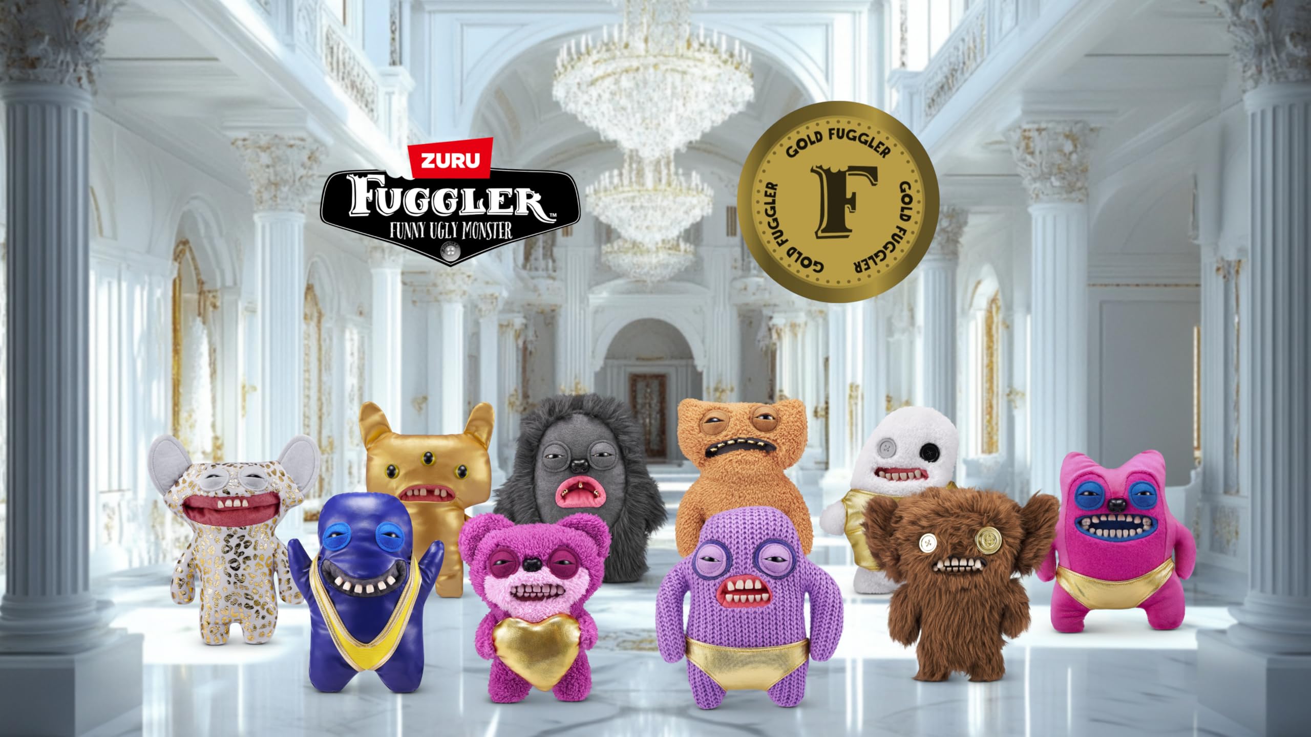 Fuggler Gold Fuggs Splodge Tank Top 9" Plush – Funny Ugly Monster Collectible by ZURU