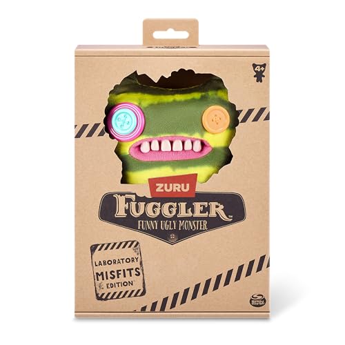 Fuggler Laboratory Misfits 9" Plush - Indecisive Monster: Soft, Collectible Ugly Toy with Button-Hole and Human-Like Teeth
