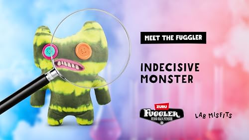 Fuggler Laboratory Misfits 9" Plush - Indecisive Monster: Soft, Collectible Ugly Toy with Button-Hole and Human-Like Teeth