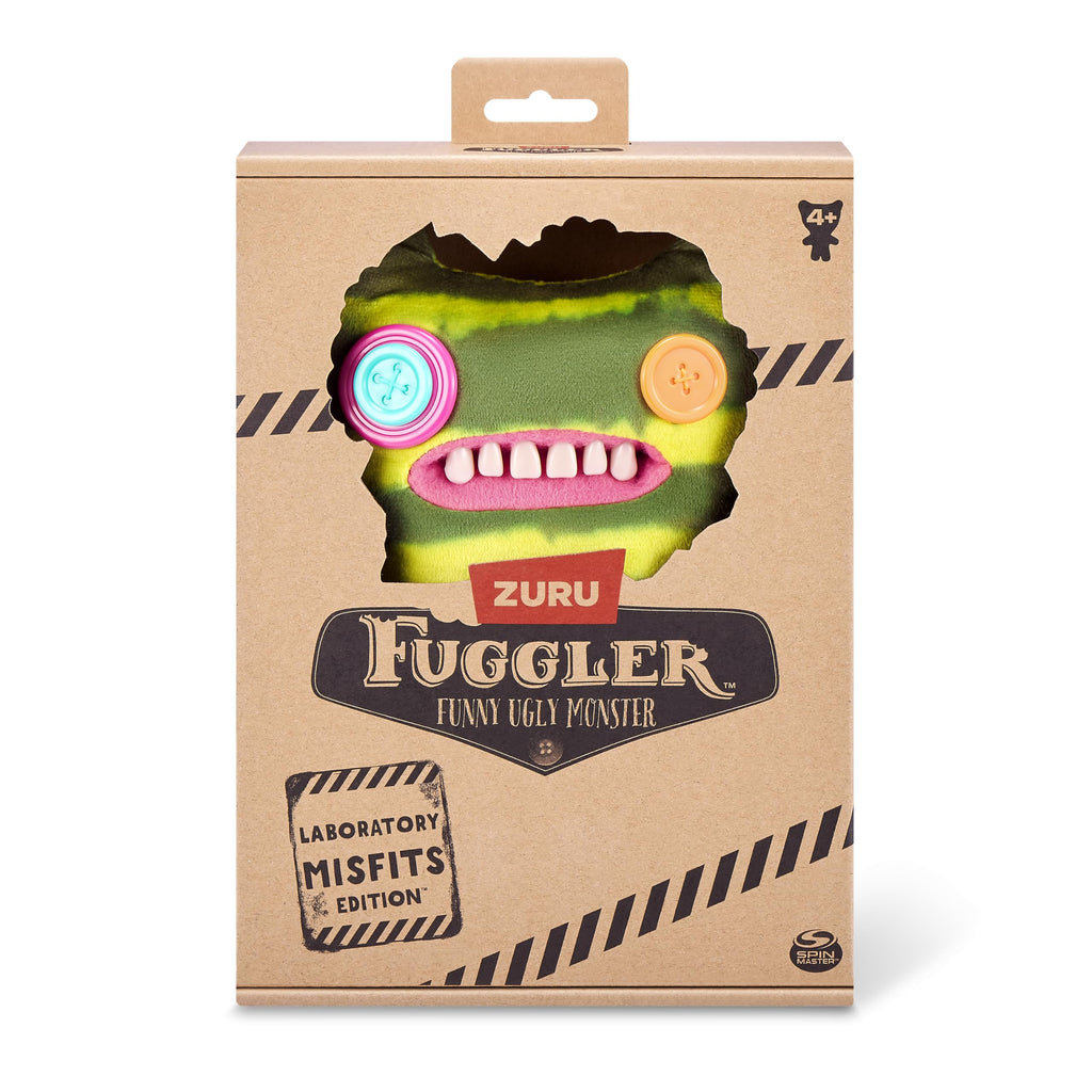 Fuggler Laboratory Misfits 9" Plush - Indecisive Monster: Soft, Collectible Ugly Toy with Button-Hole and Human-Like Teeth