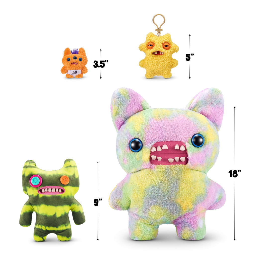 Fuggler Laboratory Misfits 9" Plush - Indecisive Monster: Soft, Collectible Ugly Toy with Button-Hole and Human-Like Teeth