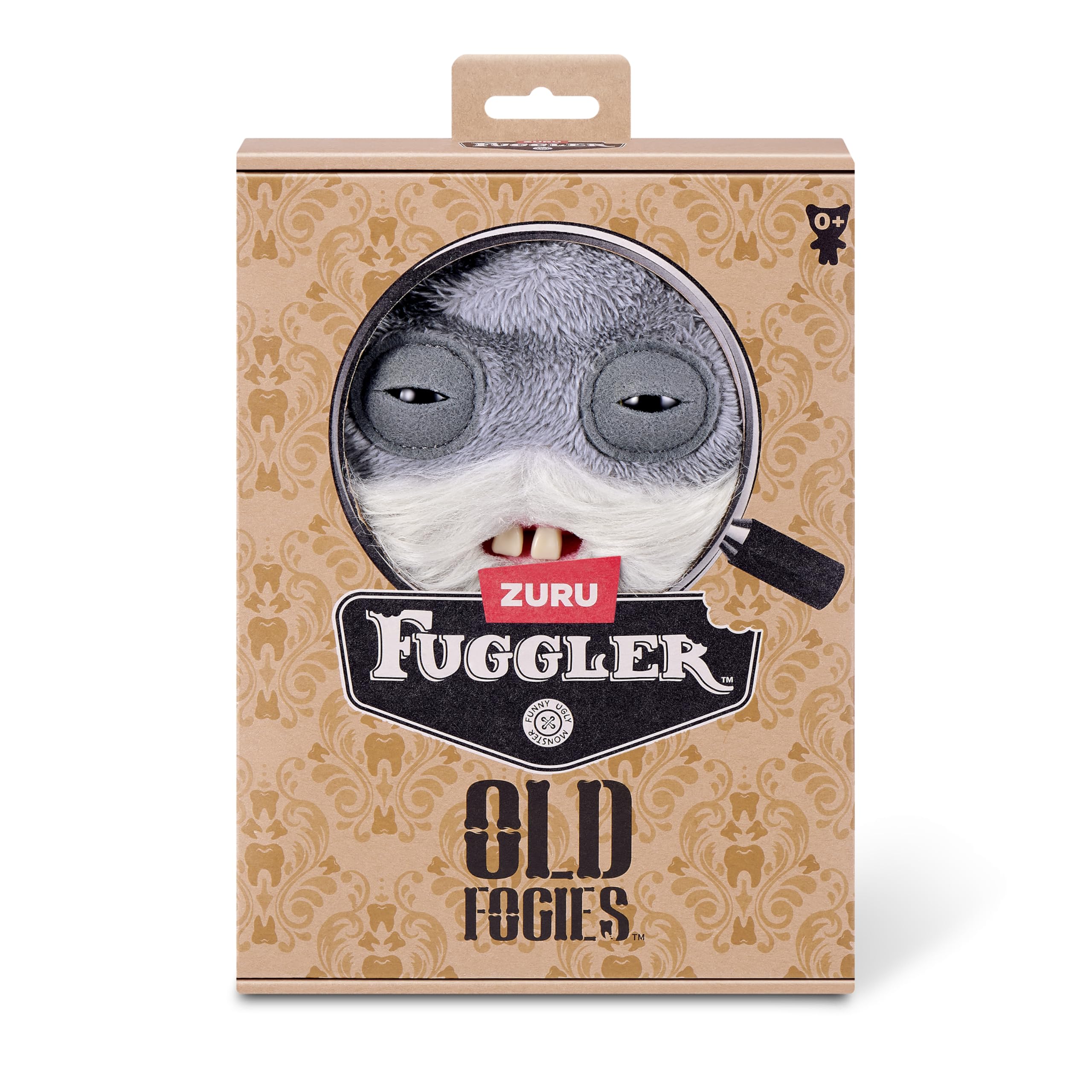 Fuggler Old Fogies 9-Inch Plush Toy (Captain Cardiac) – Grumpy Monster with Human-Like Teeth by ZURU