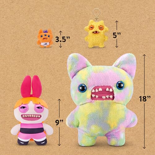 Fuggler Powerpuff Girls Blossom 9-Inch Plush Toy with Human-Like Teeth by ZURU - Soft Ugly Monster Stuffed Animal for Collectors