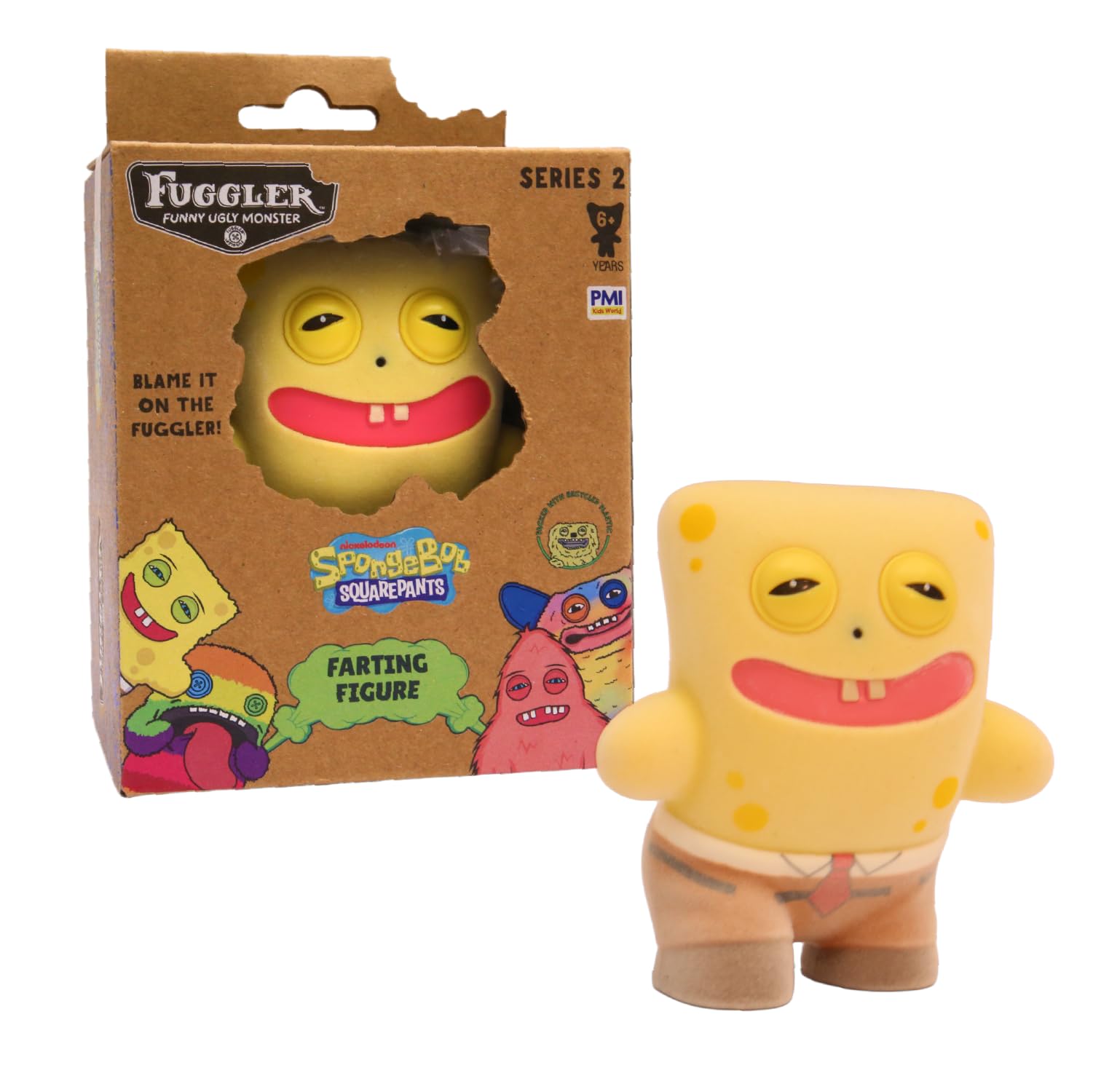 Fuggler Series 2 Farting Figure – Sensor-Activated Noisy Collectible (SpongeBob)