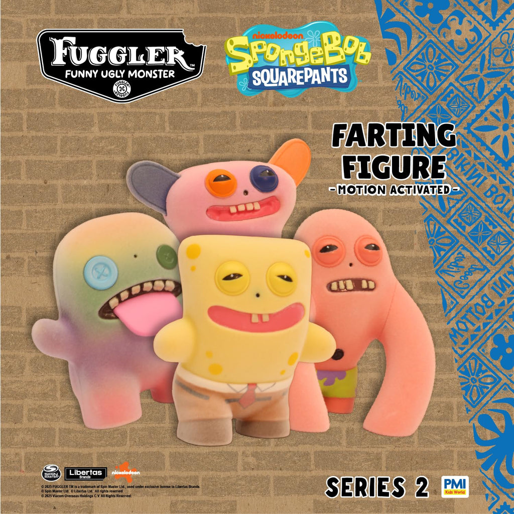 Fuggler Series 2 Farting Figure – Sensor-Activated Noisy Collectible (SpongeBob)