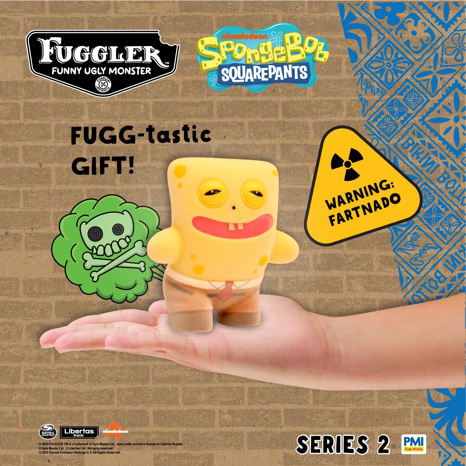 Fuggler Series 2 Farting Figure – Sensor-Activated Noisy Collectible (SpongeBob)