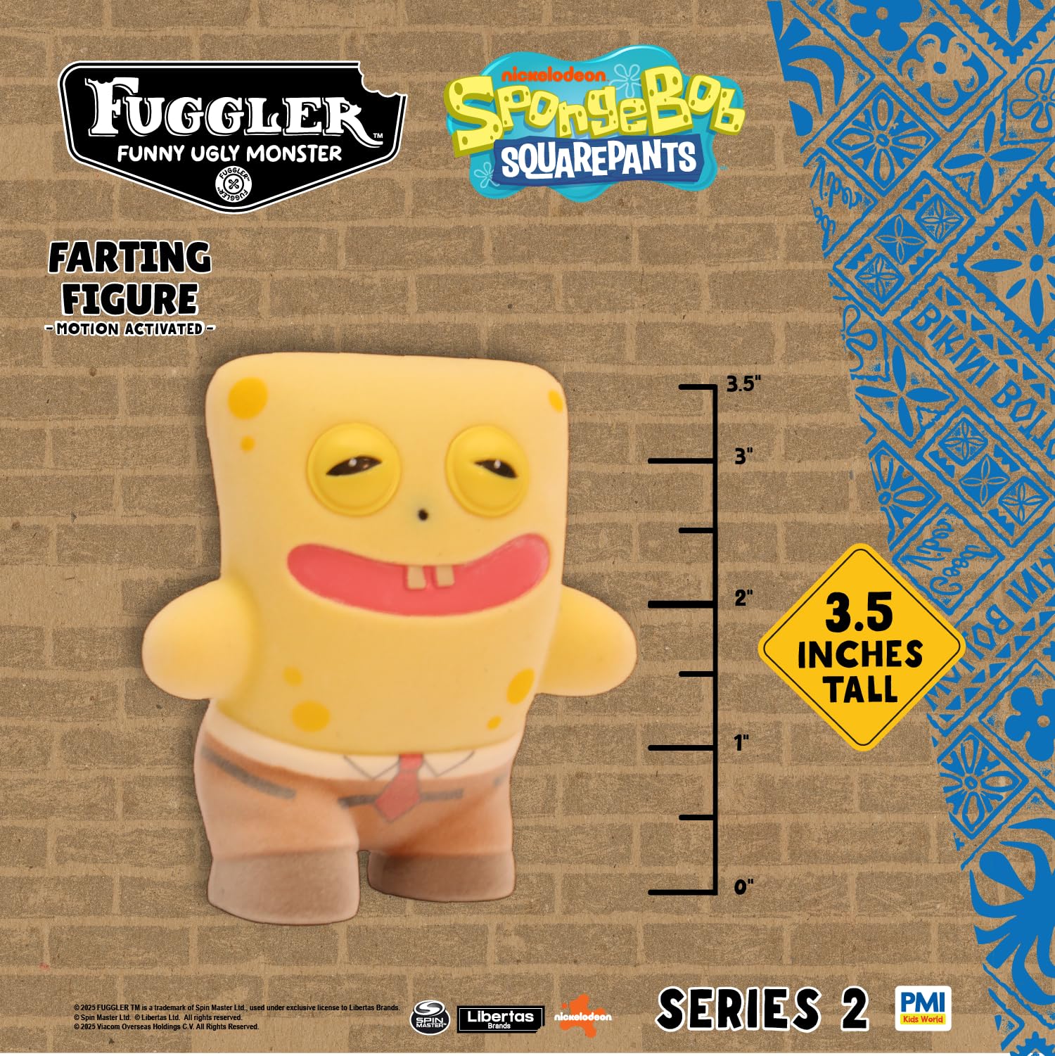 Fuggler Series 2 Farting Figure – Sensor-Activated Noisy Collectible (SpongeBob)