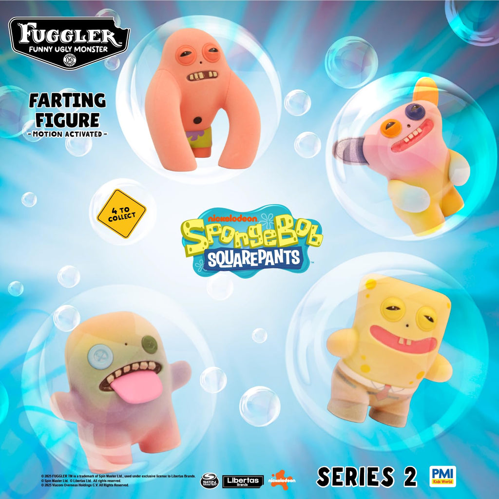 Fuggler Series 2 Farting Figure – Sensor-Activated Noisy Collectible (SpongeBob)