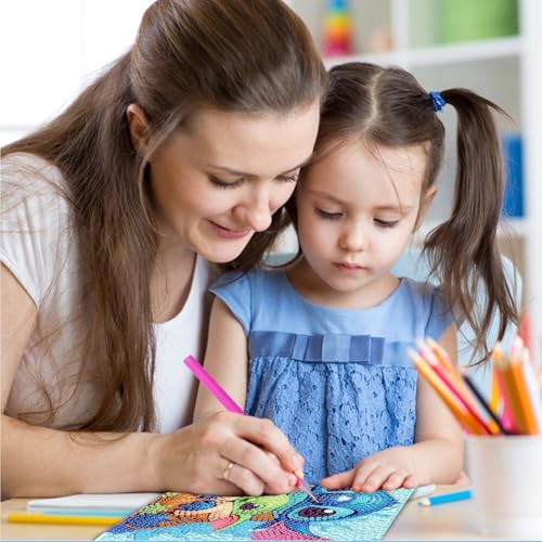 Fuinkqe 4-Pack Diamond Art Kits for Kids – Cartoon 5D DIY Gem Painting, 6x6 Inch Canvases