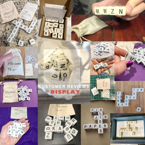 Full Alphabet Word Dice Game – 15 Letter Dice with Balanced Vowels & Consonants, Travel-Friendly Canvas Pouch Included