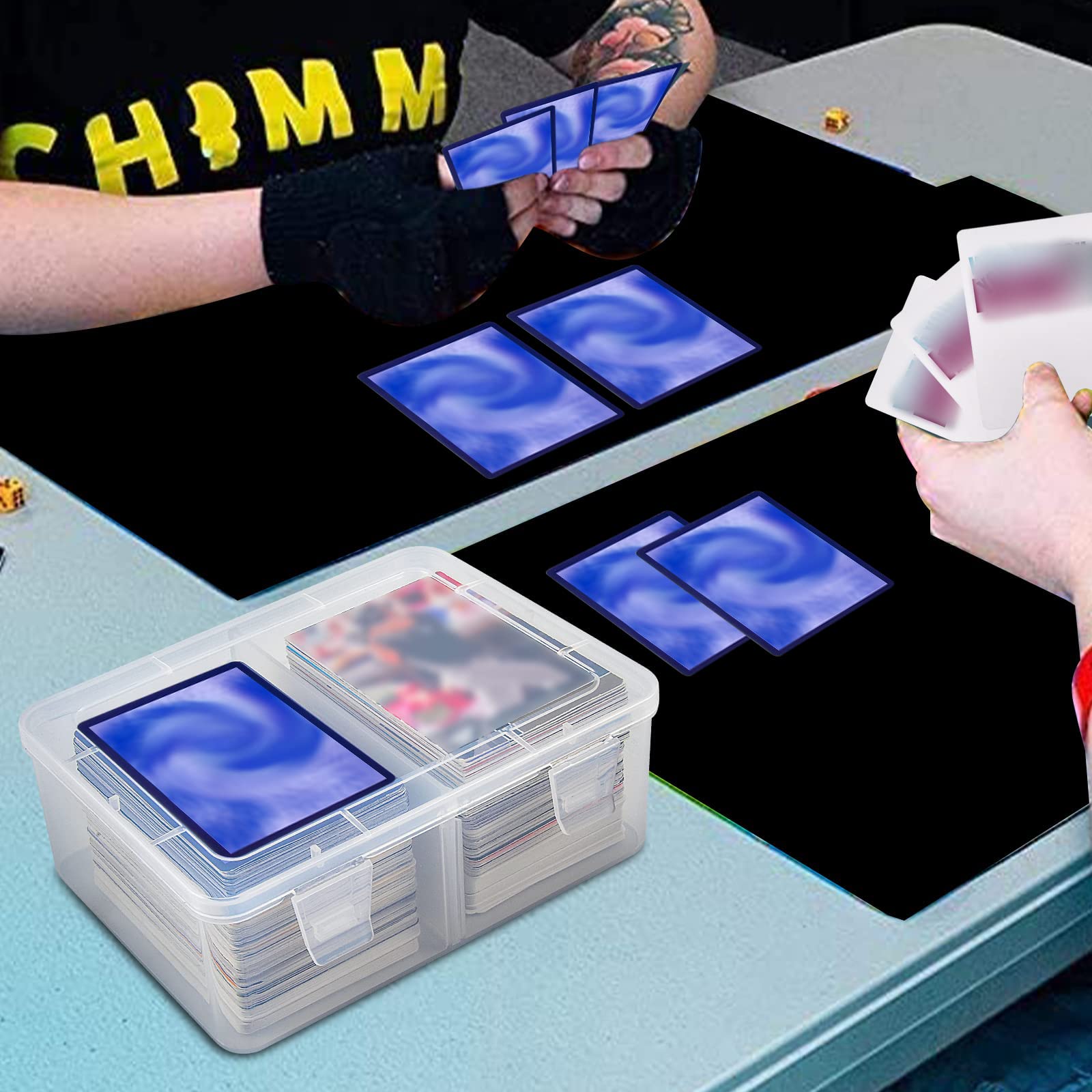 FULLCASE Transparent Card Case – Holds 300+ Cards, Removable Dividers, for Pokémon/MTG/Sports Cards