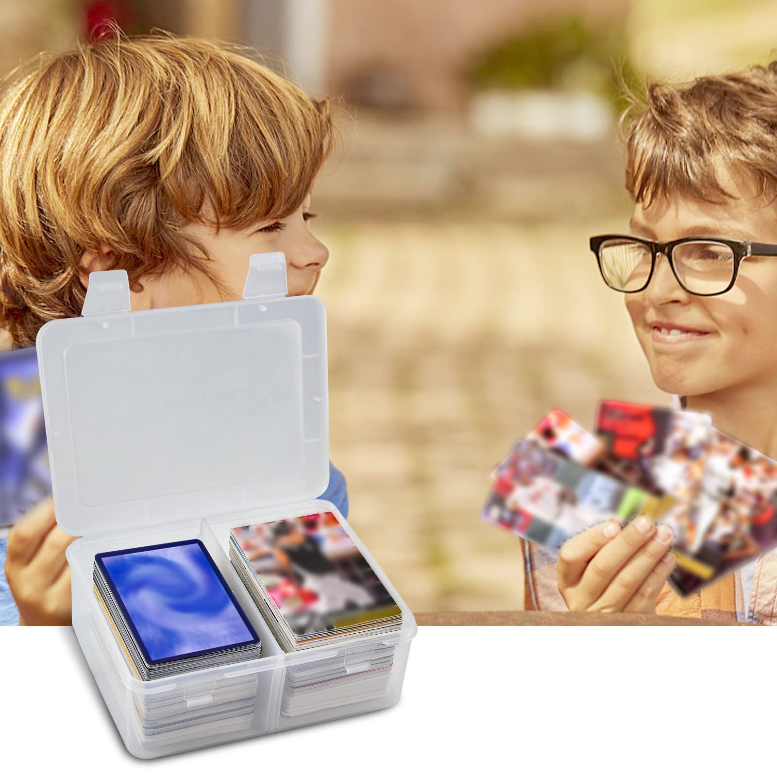 FULLCASE Transparent Card Case – Holds 300+ Cards, Removable Dividers, for Pokémon/MTG/Sports Cards