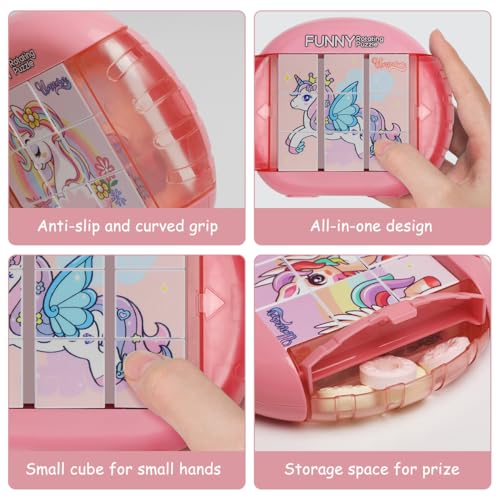 Fullware Rotating Puzzle for Kids 3-8 - 4 Puzzles in 1 Travel Toy for Car, Plane, Road Trip