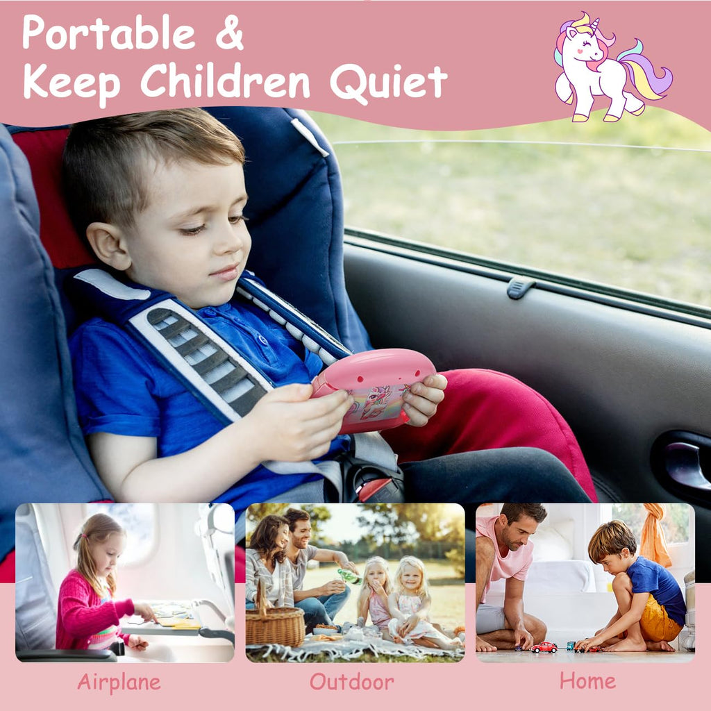 Fullware Rotating Puzzle for Kids 3-8 - 4 Puzzles in 1 Travel Toy for Car, Plane, Road Trip