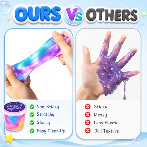 Fumeetplax 25-Pack Mini Galaxy Slime – Stretchy, Non-Sticky Party Favors for Kids 6-12