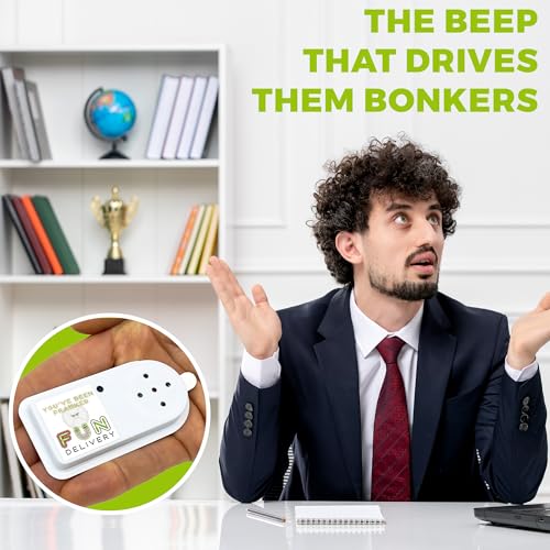 FUN delivery Bleepin' Battery Hidden Noise Maker Prank – Realistic Smoke Alarm Beep Gag for Office Prank Wars & April Fools