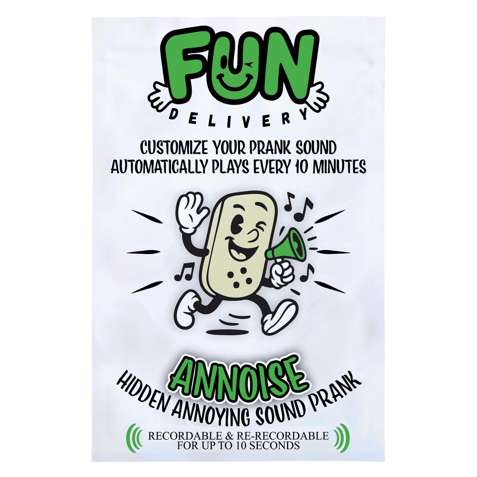 FUN delivery Recordable Prank Device – Hide Your Own Sound for Stealth Pranks