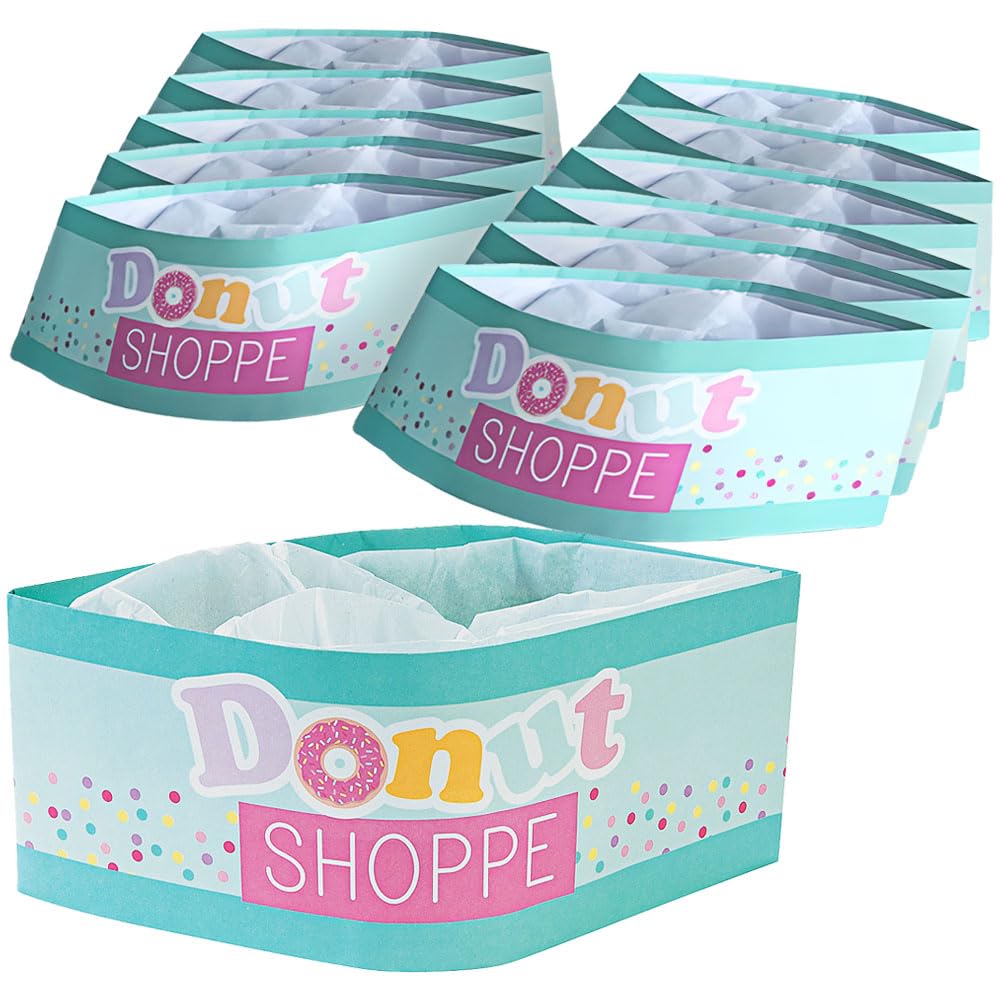 Fun Express Donut Party Hats - Set of 12 Paper Hats for Birthday Parties & National Donut Day
