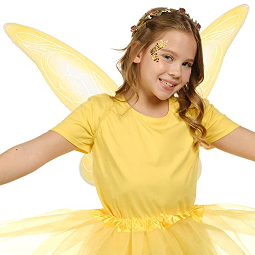 Funcredible Fairy Wings, Crown & Glitter Set - Women's Fairy Costume Accessories for Halloween