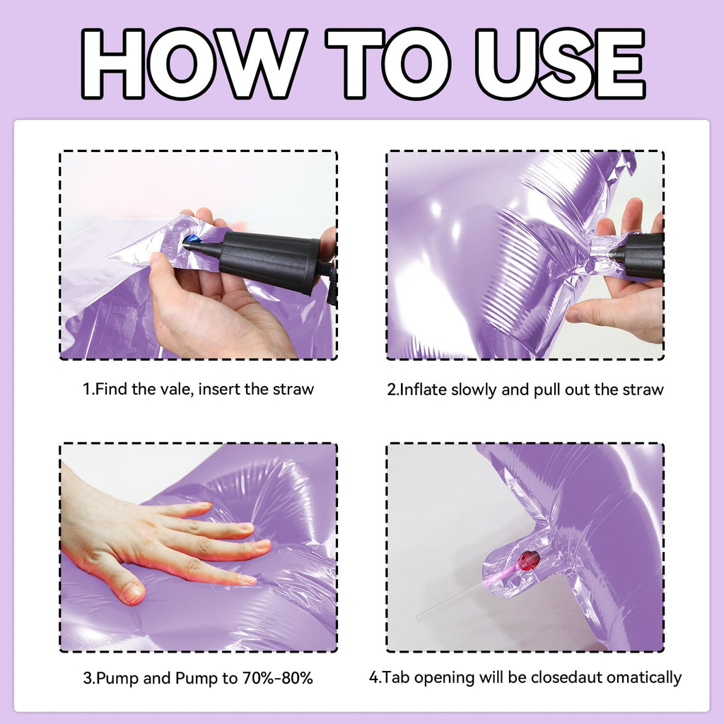 FunHot 19-Inch Blue & Purple Square Foil Balloon Wall Kit – 25 Double-Sided Chrome Balloons for Party Backdrop