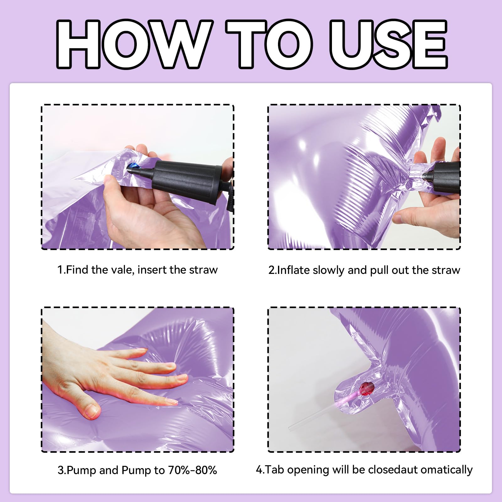 FunHot 19-Inch Blue & Purple Square Foil Balloon Wall Kit – 25 Double-Sided Chrome Balloons for Party Backdrop