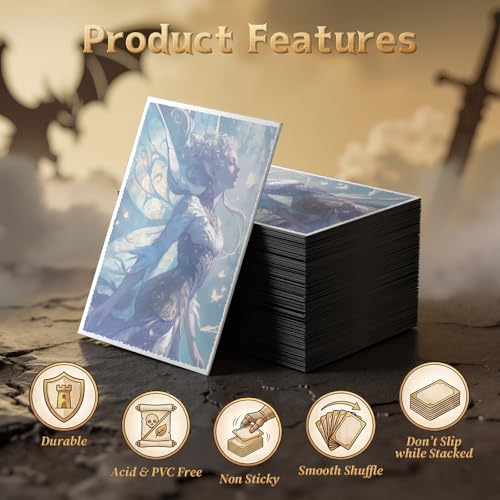 FUNinEDH Faerie Textured Matte MTG Card Sleeves – 100+4 CT for EDH Commander