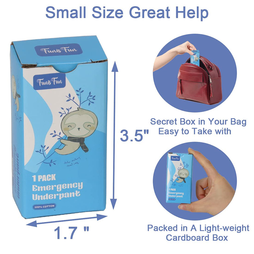FunisFun 3 Packs Emergency Underpants in a Box - Hilarious Gag Gift for Prank Exchange