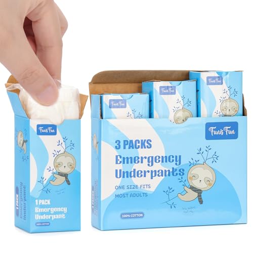 FunisFun 3 Packs Emergency Underpants in a Box - Hilarious Gag Gift for Prank Exchange