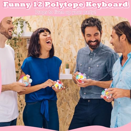 FunisFun Keyboard Fidget Toy for Adults with LED Lights and Clicker