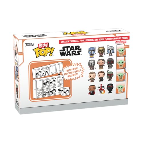 Funko Bitty Pop! The Mandalorian 4-Pack – Heavy Infantry, Armorer, Bo-Katan, & Mystery Chase (0.9-Inch Mini Figures)
