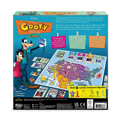 Funko Disney A Goofy Movie Board Game: Race to Powerline Concert (Ages 7+)