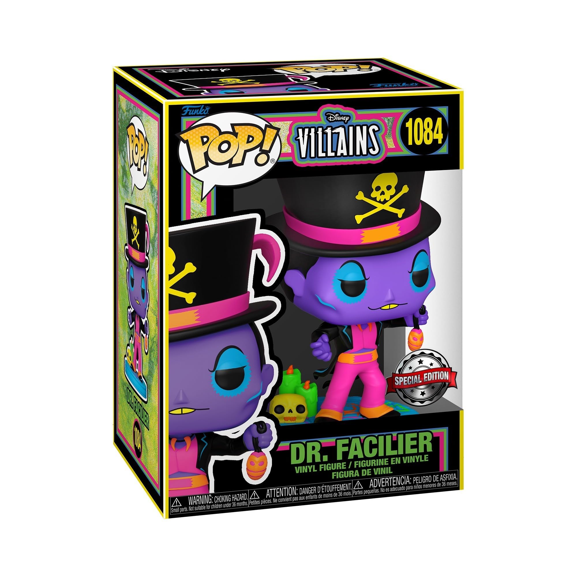 Funko Disney Villains Pop! Dr. Facilier (Blacklight) – Hot Topic Exclusive Vinyl Figure