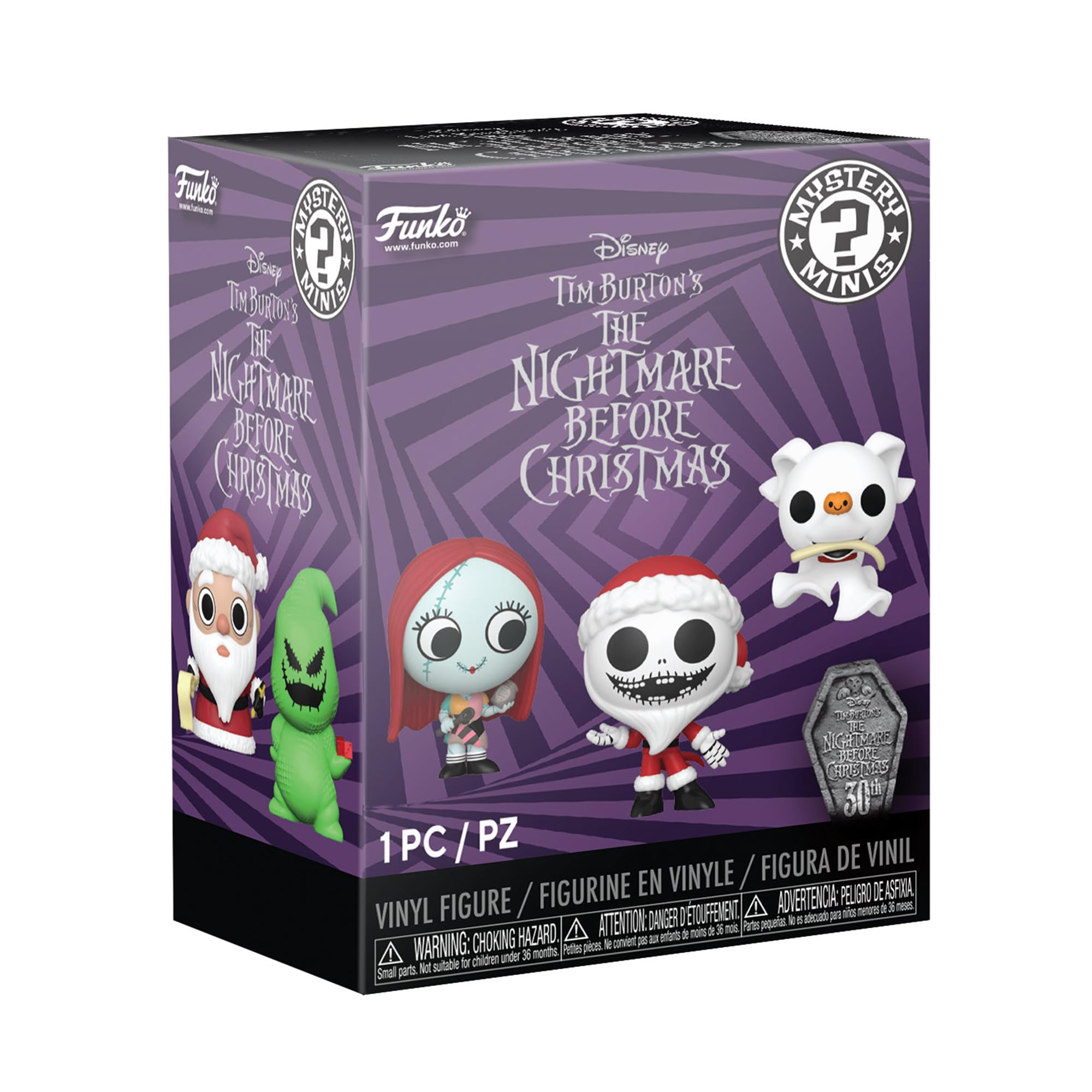 Funko Mystery Mini - Nightmare Before Christmas 30th Anniversary Blind Box - 3.4 Inch Vinyl Figure - Random Style