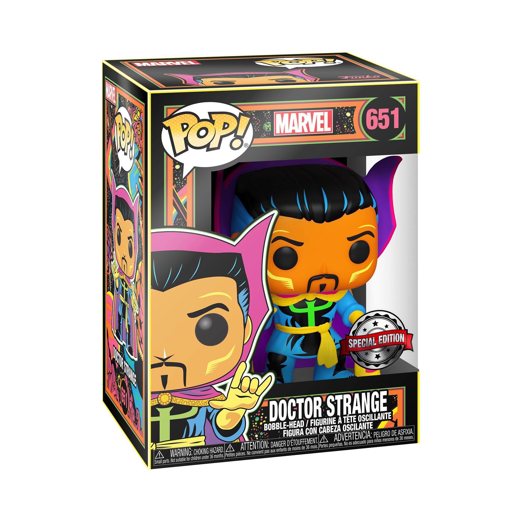 Funko Pop! Marvel Black Light Doctor Strange Vinyl Figure - 3.75 Inch Collectible