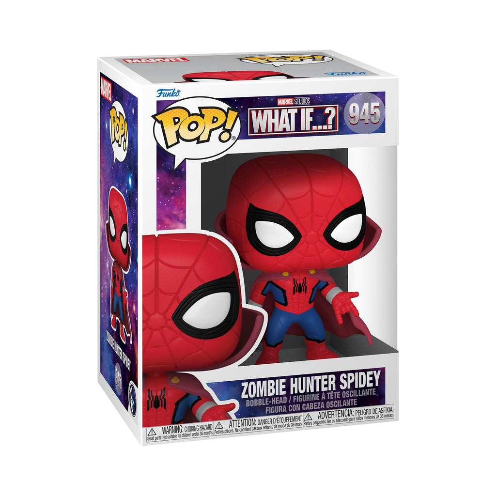 Funko Pop! Marvel: What If? Zombie Hunter Spidey Vinyl Bobblehead, Approx. 3.75 Inches