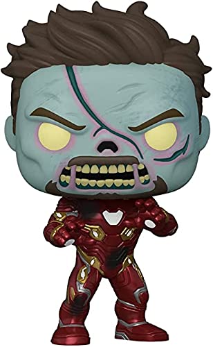 Funko POP Marvel What If? Zombie Iron Man Amazon Exclusive Glow in the Dark Bobblehead