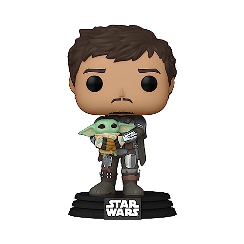 Funko POP! Star Wars: The Mandalorian – Mando (Din Djarin) Holding Grogu (The Child) Bobblehead #461