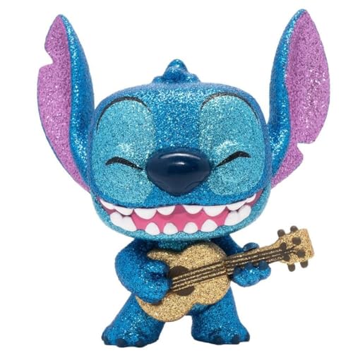 Funko Pop! Stitch with Ukulele Diamond Glitter (Entertainment Earth Exclusive) - 3.75" Vinyl Figure