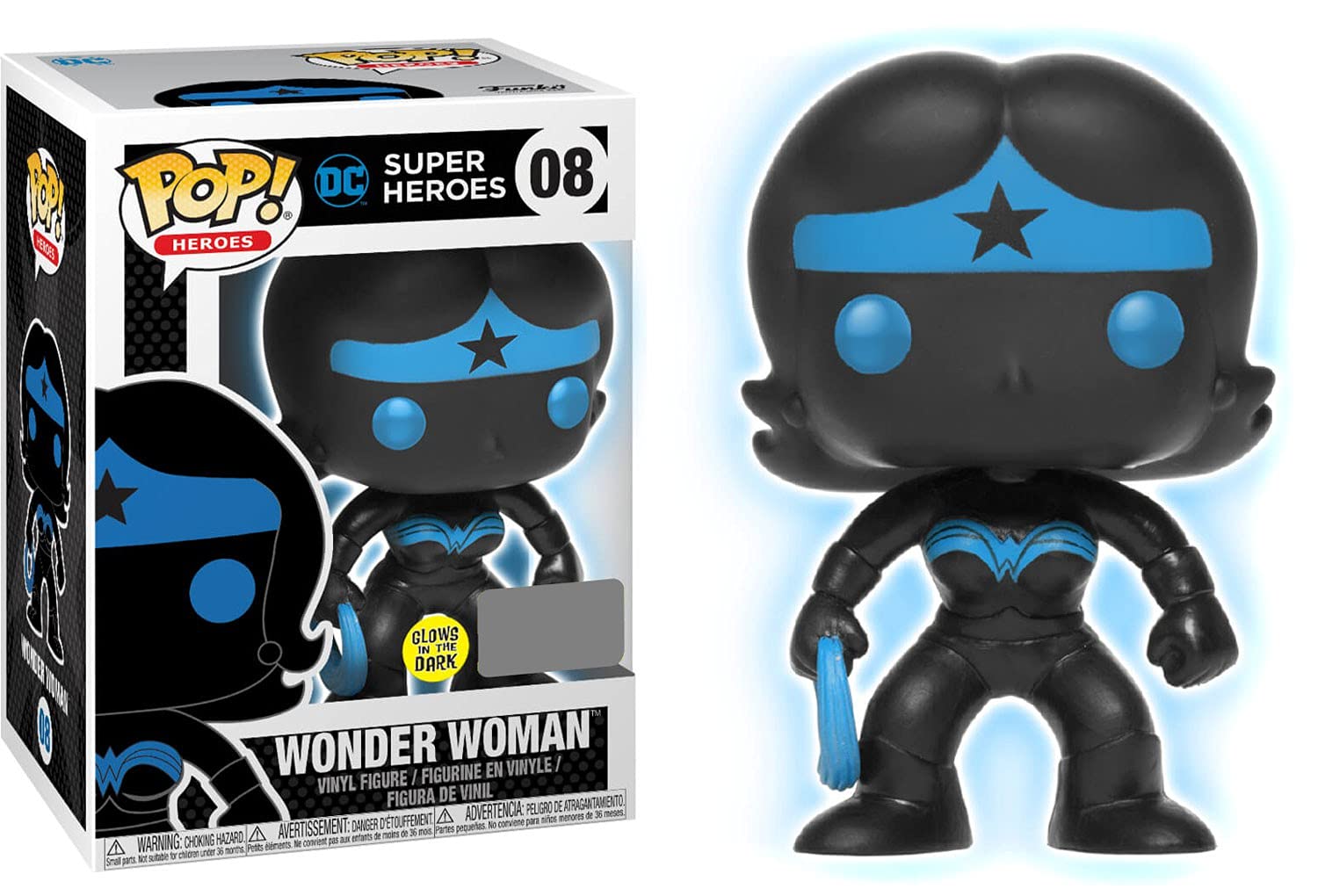 Funko Pop! Wonder Woman Silhouette Glow in the Dark Entertainment Earth Exclusive – Justice League Vinyl Figure