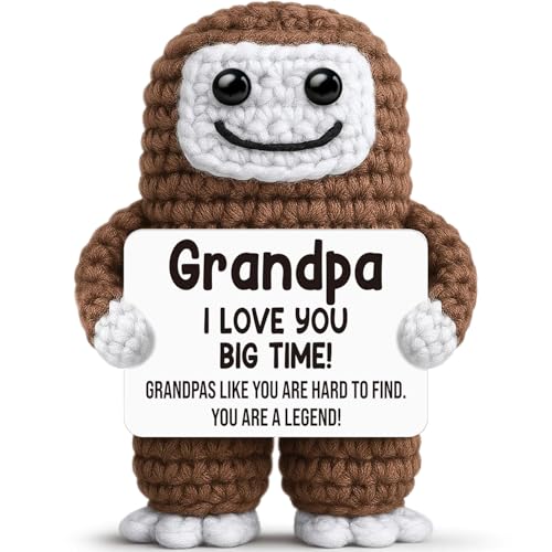 Funny Crochet Bigfoot Grandpa Gift by GwhyGifts - Handmade Keepsake for Grandfather