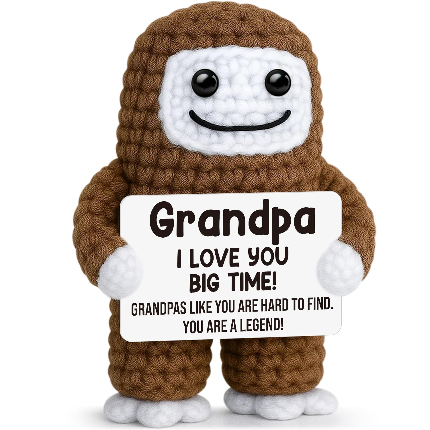 Funny Crochet Bigfoot Grandpa Gift by GwhyGifts - Handmade Keepsake for Grandfather
