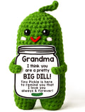 Funny Crochet Pickle Plush for Grandma - MAMAGIFTREE Big Dill Gift