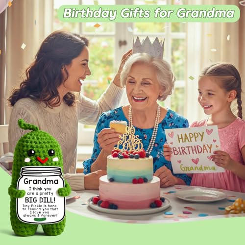 Funny Crochet Pickle Plush for Grandma - MAMAGIFTREE Big Dill Gift