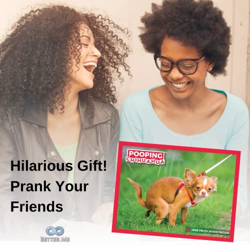 Funny Pooping Chihuahua 1000-Piece Jigsaw Puzzle - Hilarious Gag Gift for Dog Lovers