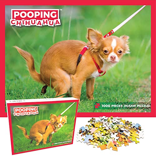 Funny Pooping Chihuahua 1000-Piece Jigsaw Puzzle - Hilarious Gag Gift for Dog Lovers